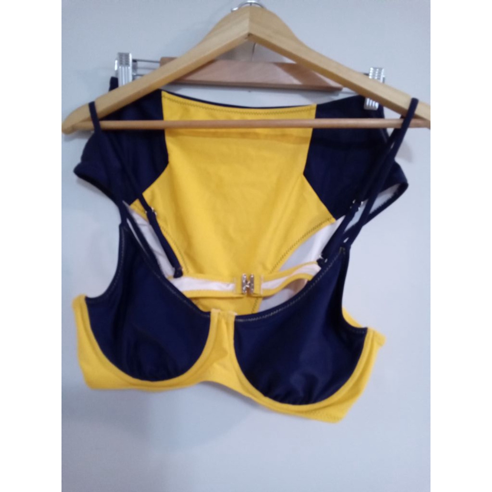 Women's Cupshe Swimsuit L Yellow & Navy
